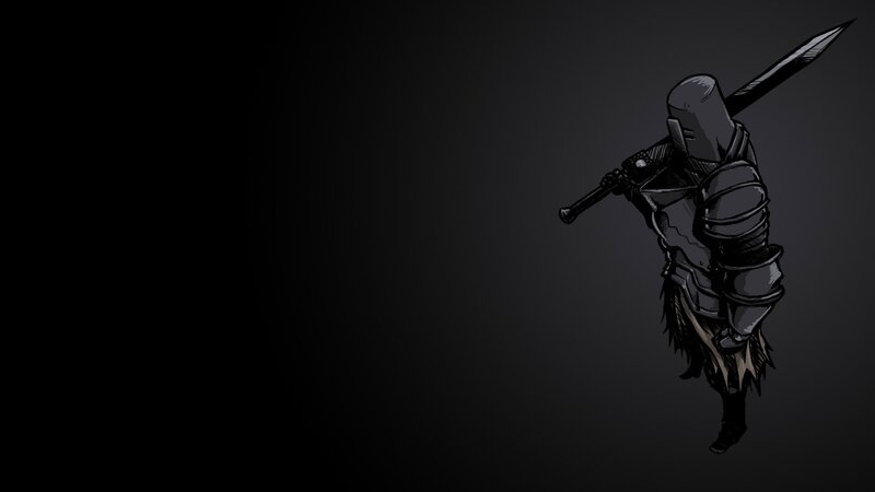 Armored Knight with Sword — Black, Dramatic, Digital Art, Armor