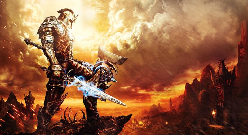 Armored Knight with Sword — Orange