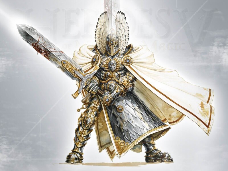 Armored Knight with Sword — Silver, Dramatic