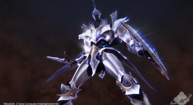 Armored Knight with Sword — White, Dramatic, 3d Render