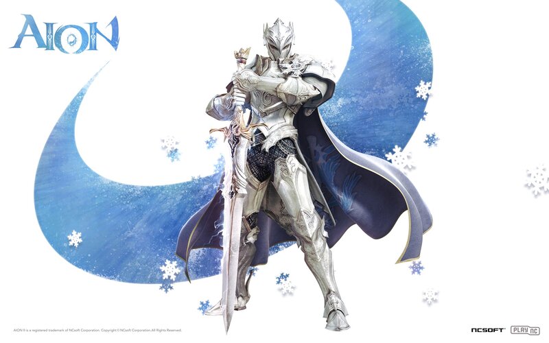 Armored Knight with Sword — White, Dramatic