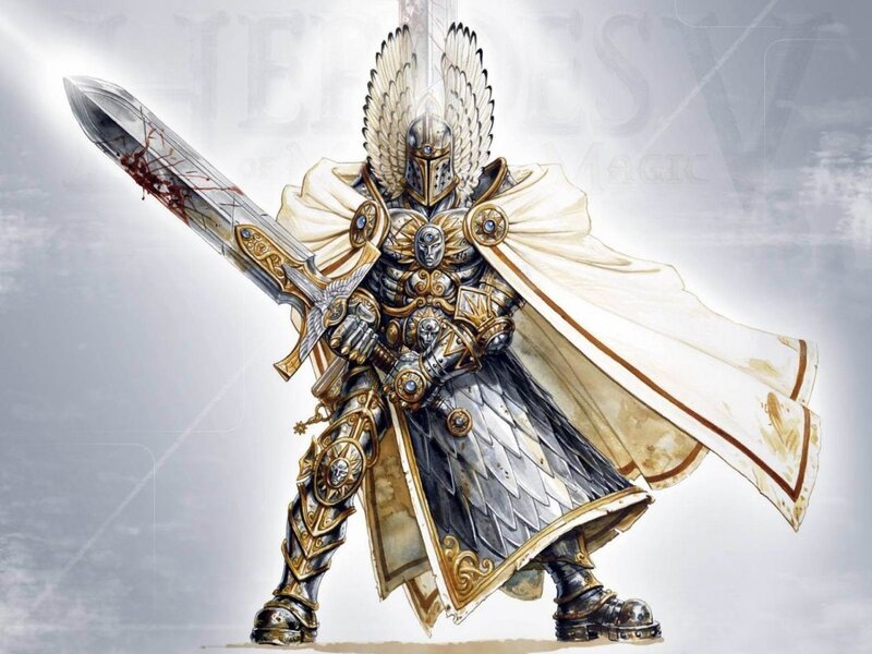Armored Knight with Sword — White