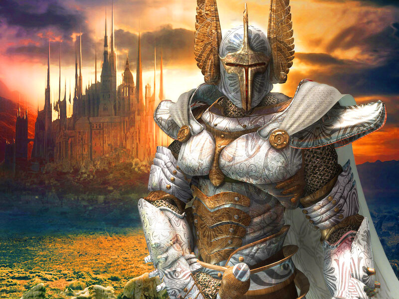 Armored Knight with Wings — Gold