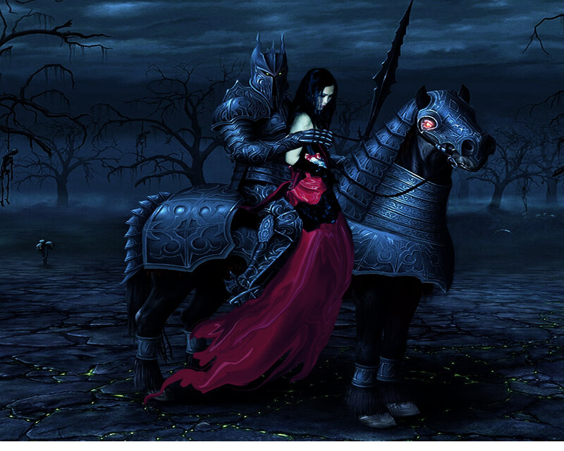 Armored Knight with Woman