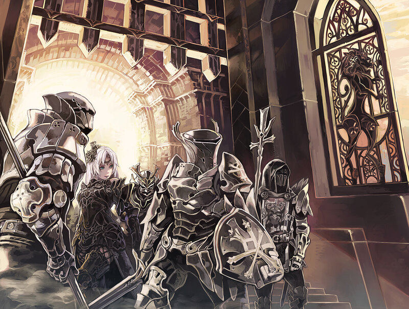 Armored Knights and a Woman