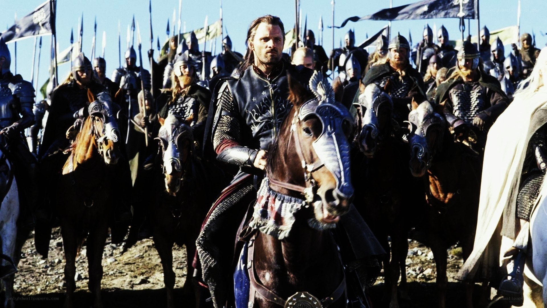 armored knights on horseback