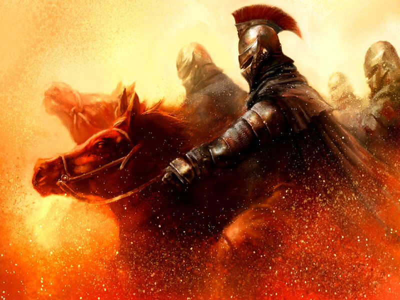 Armored Knights on Horseback — Orange