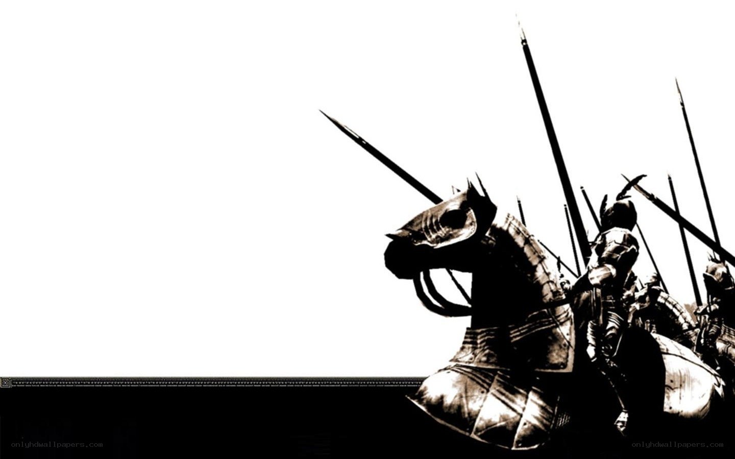 armored knights on horseback