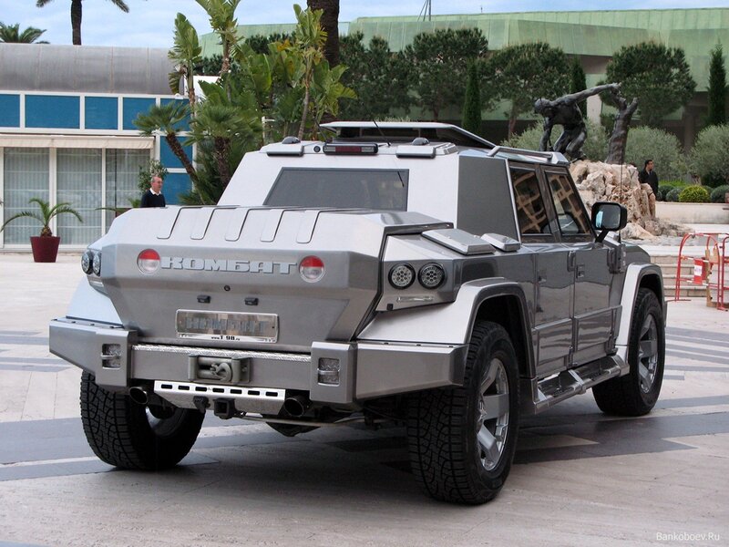 armored Kombat SUV rear view