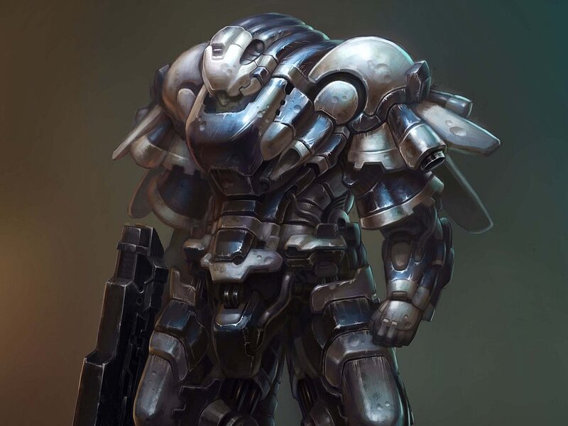 armored mech soldier