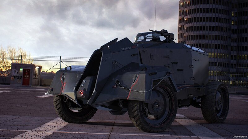 Armored Military Vehicle — Gray