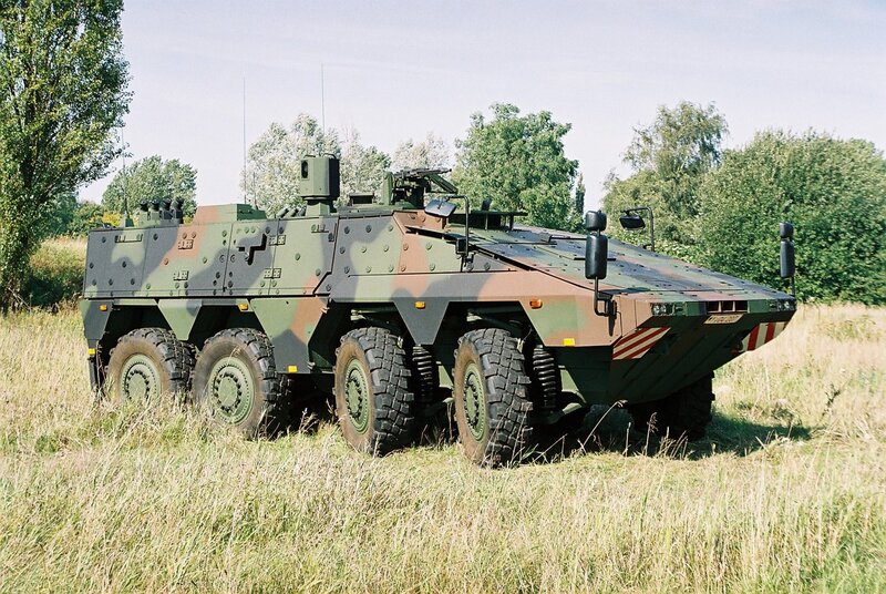 armored military vehicle in field