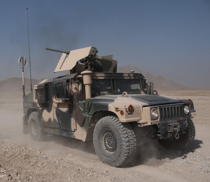 Armored Military Vehicle — Tan, Arid