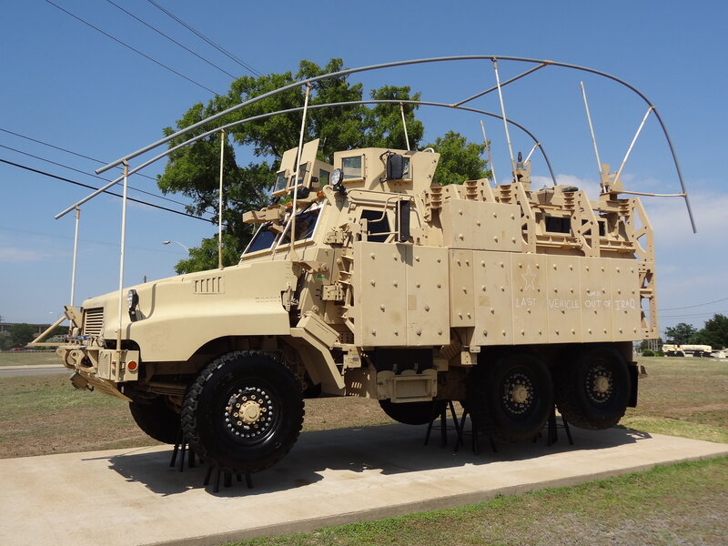 Armored Military Vehicle — Tan, Outdoor