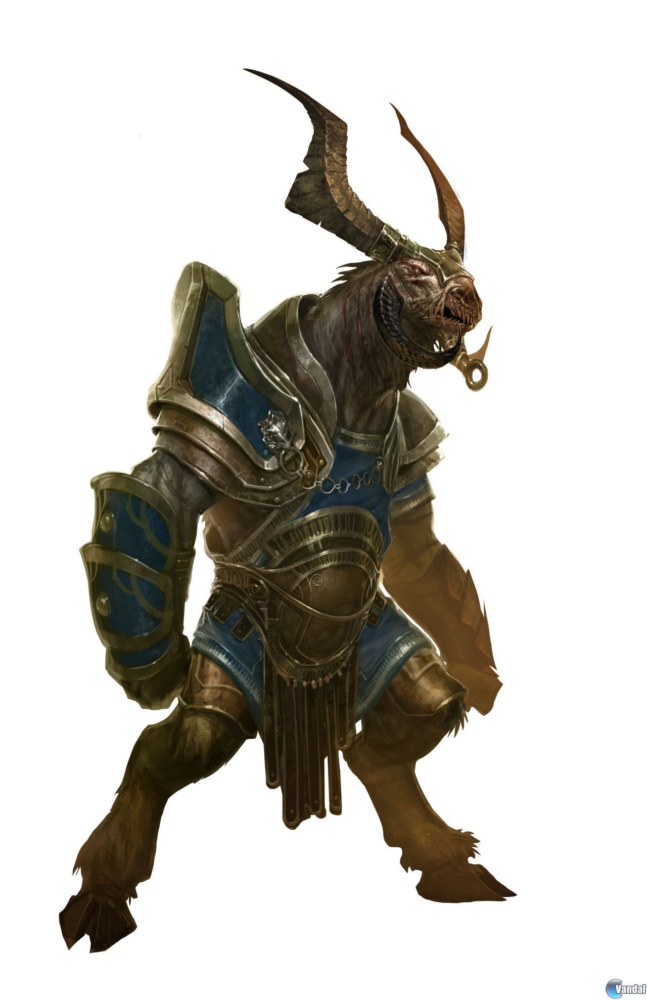 armored minotaur warrior