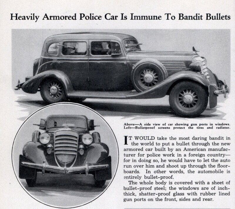 Armored police car advertisement