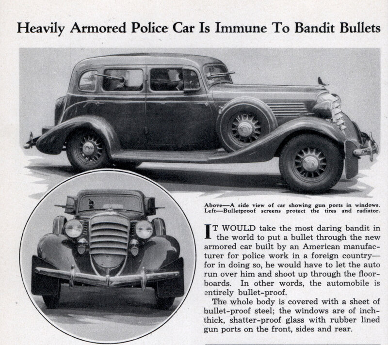 Armored police car advertisement
