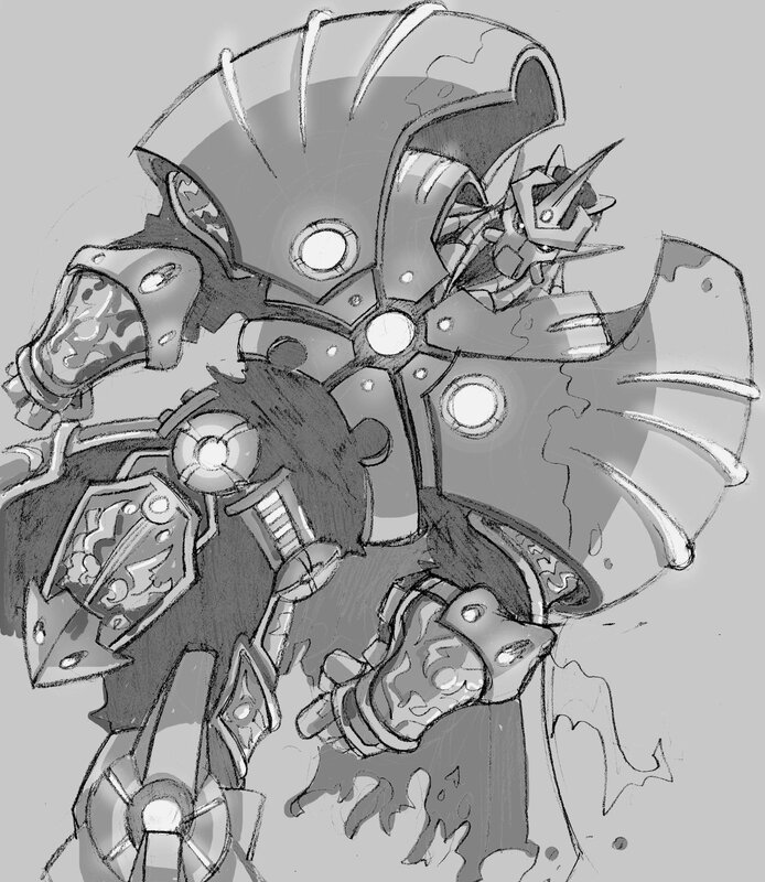 armored robot concept art