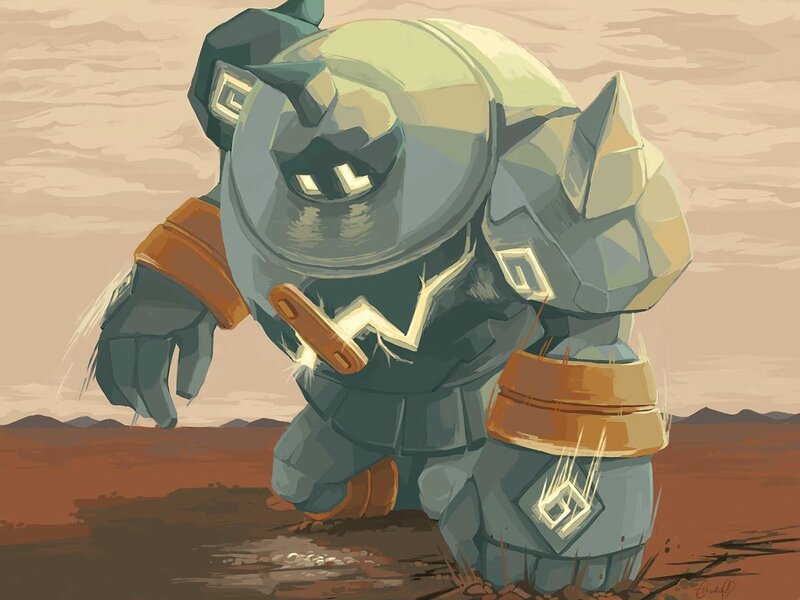 armored robot in desert