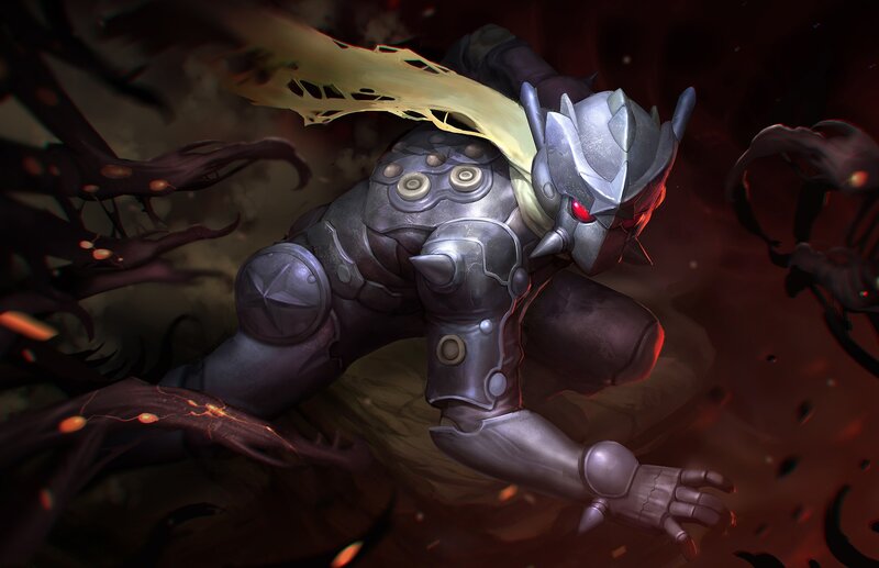 Armored Robot Warrior — Gray, Dramatic