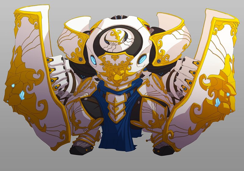 Armored Robot Warrior — White