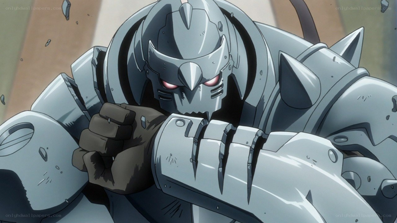 armored robot with glowing eyes