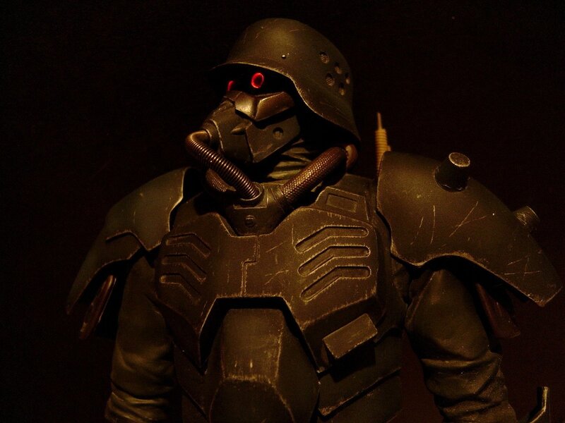 Armored Soldier Figure — Black, Dark
