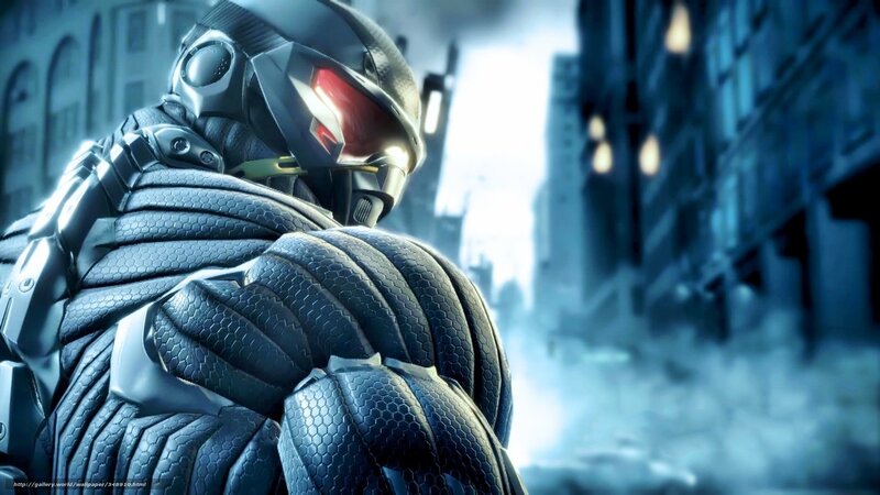 Armored Soldier in City — Blue, Dramatic