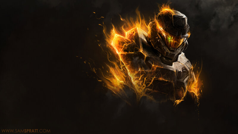 Armored Soldier in Flames