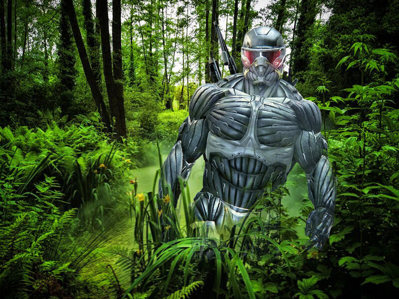 Armored Soldier in Forest