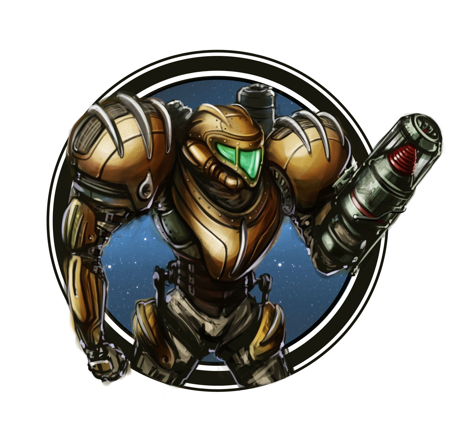 armored soldier with weapon