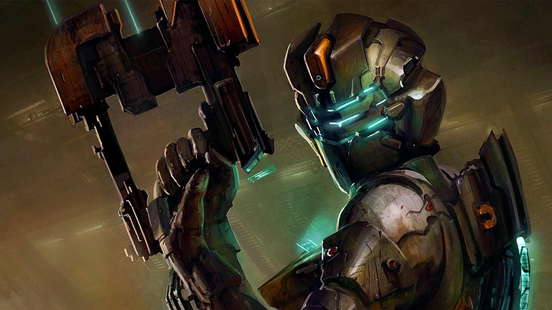 armored soldier with weapon