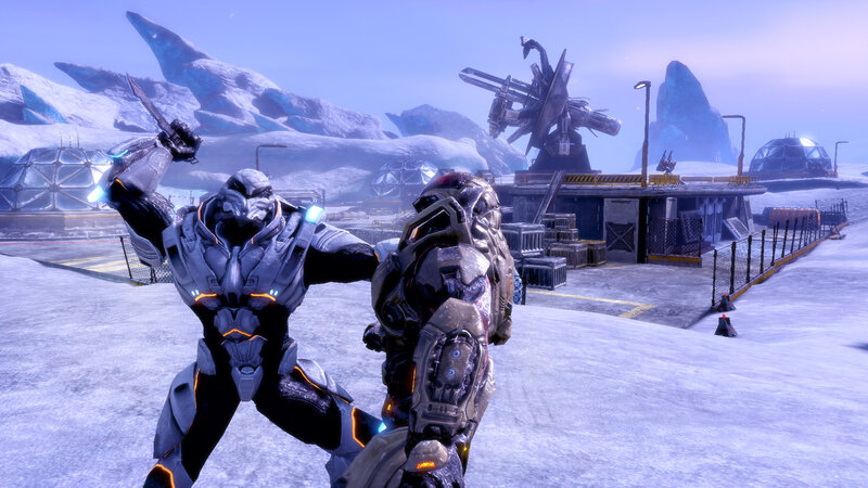 Armored Soldiers in Snow — White