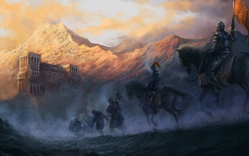 Armored Soldiers on Horseback