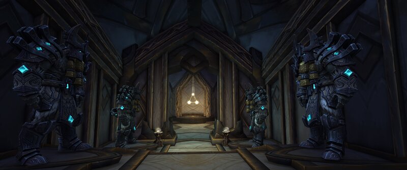 Armored Statues in Hall — Black