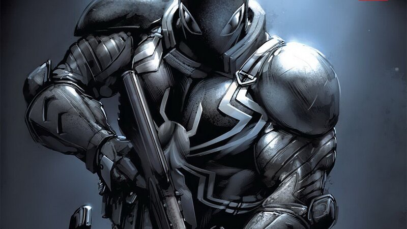 Armored Superhero Character — Black, Dramatic