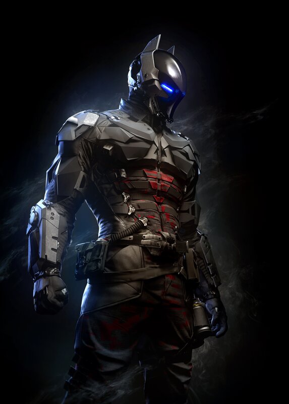 Armored Superhero Figure — Black, Dark, Night, 3d Render