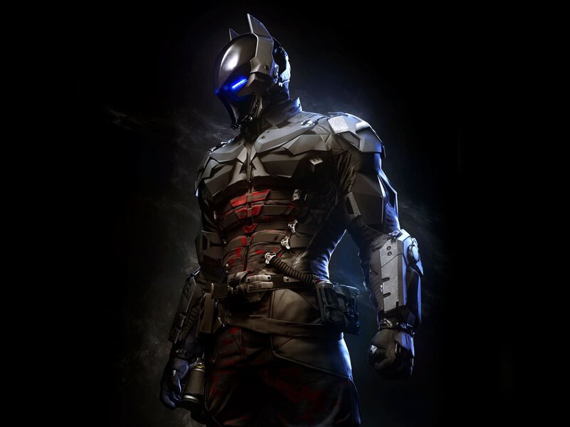 Armored Superhero Figure — Black, Dark