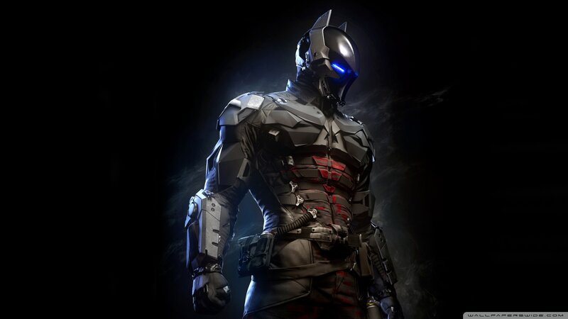 Armored Superhero Figure — Black, Dramatic, Night