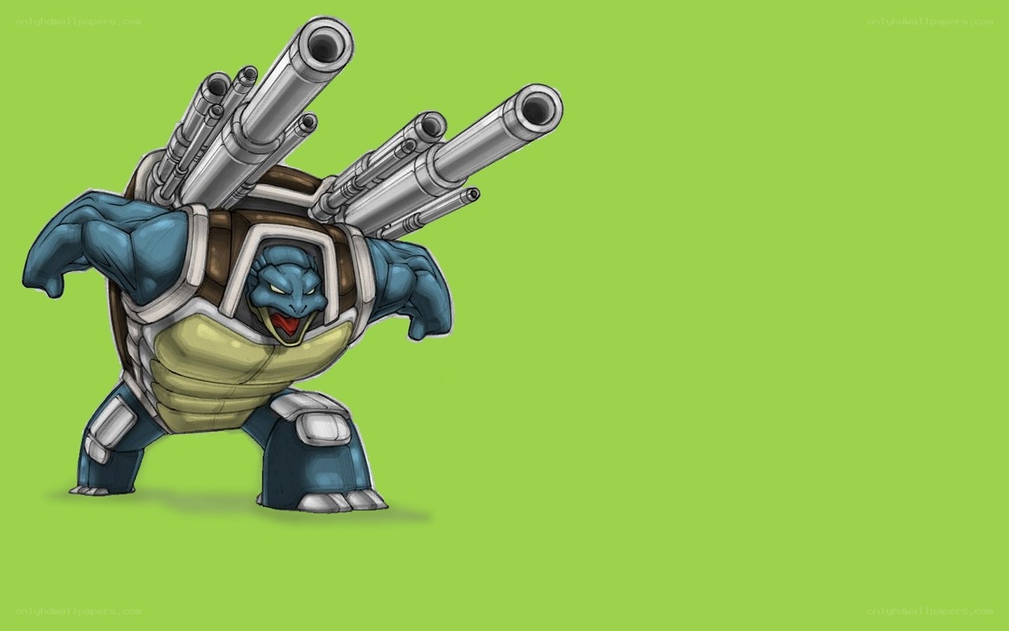 armored turtle with cannons