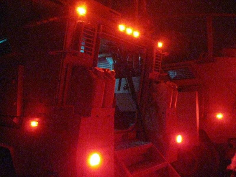 Armored Vehicle at Night