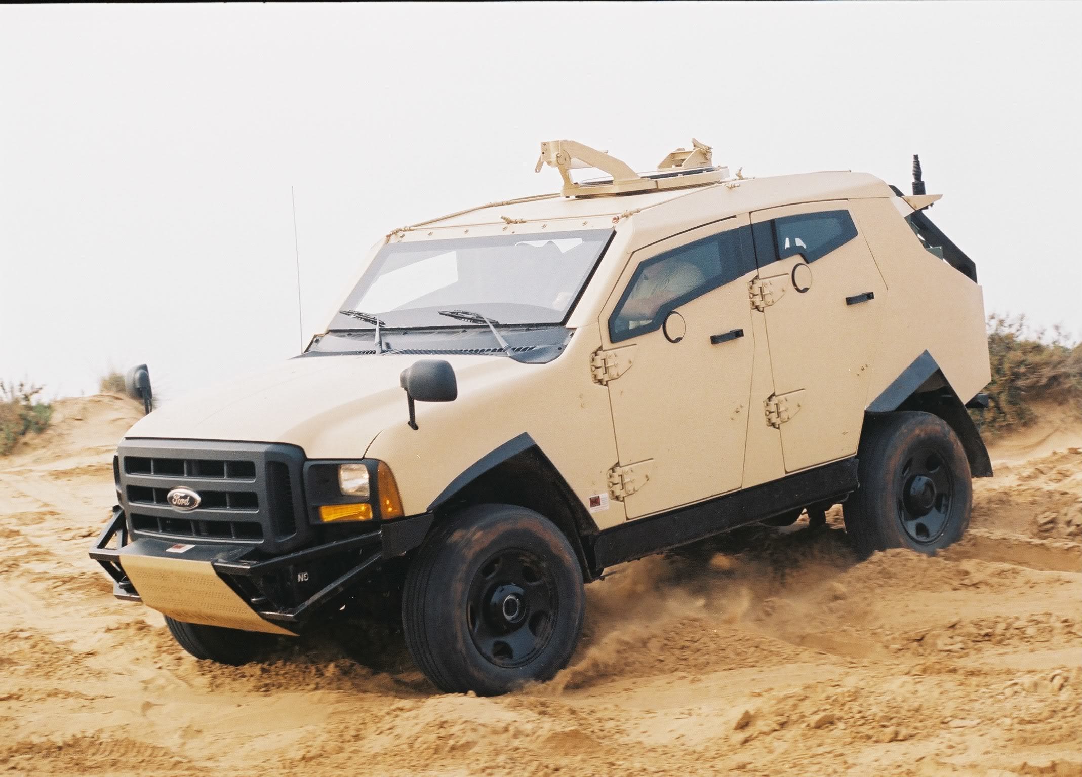 armored vehicle in desert