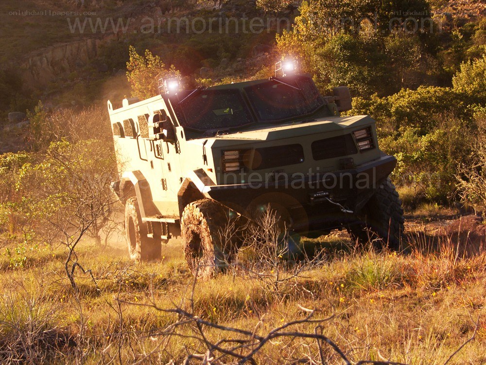 armored vehicle in field