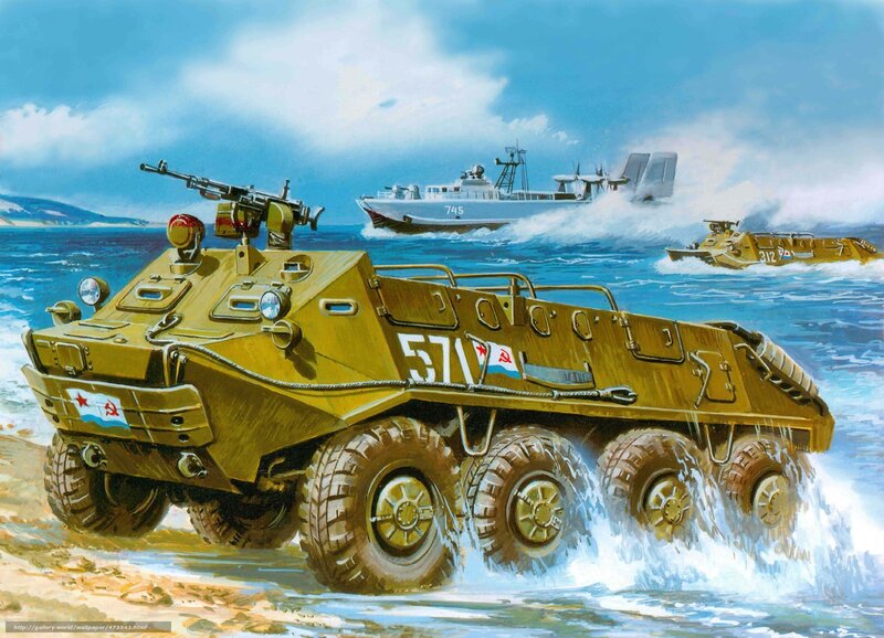 Armored Vehicle on Beach