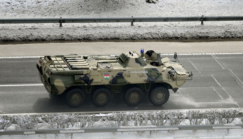 Armored Vehicle on Highway