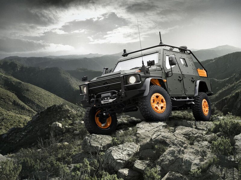Armored Vehicle on Rocks