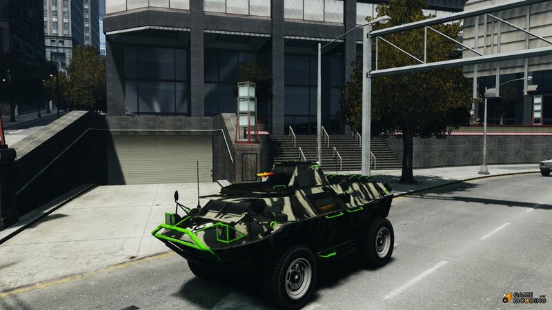 Armored Vehicle on Street — Black