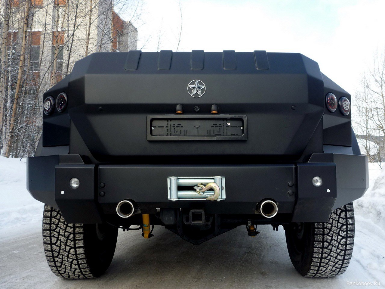armored vehicle rear view