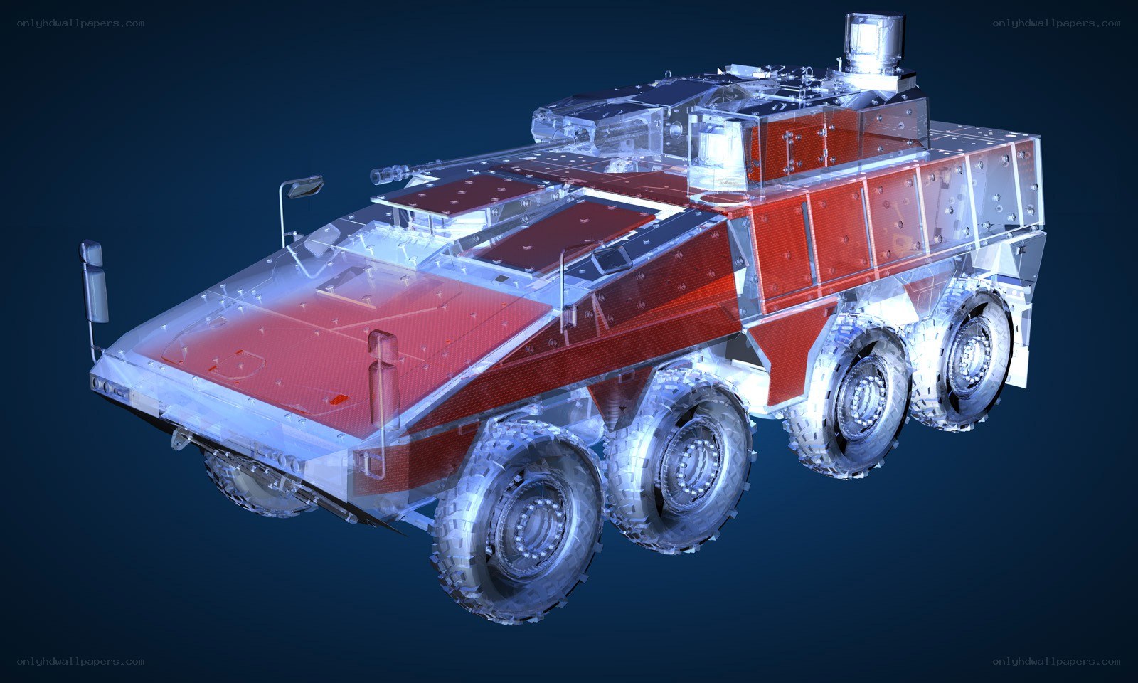 armored vehicle x-ray view