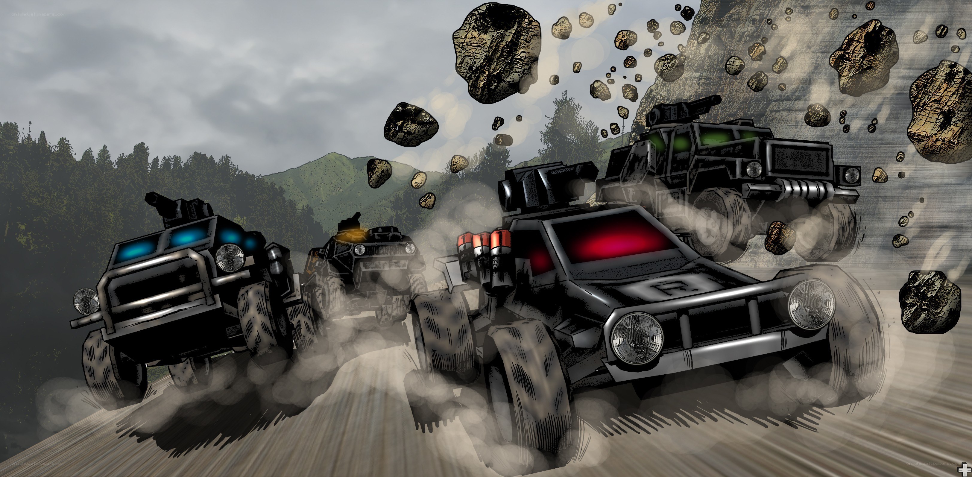 Armored vehicles in combat
